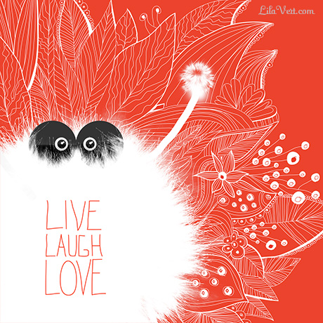 Live, Laugh, LOVE détails motif