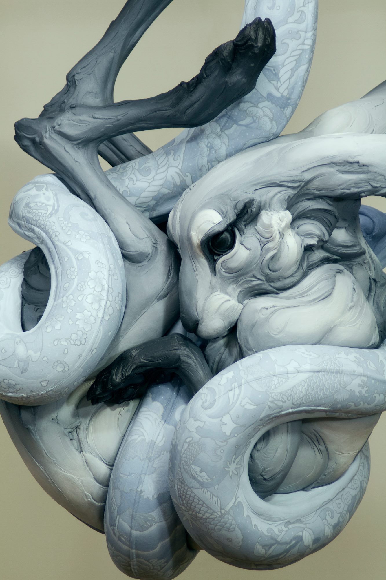 Beth Cavener – Tangled Up in You – detail – sculptures