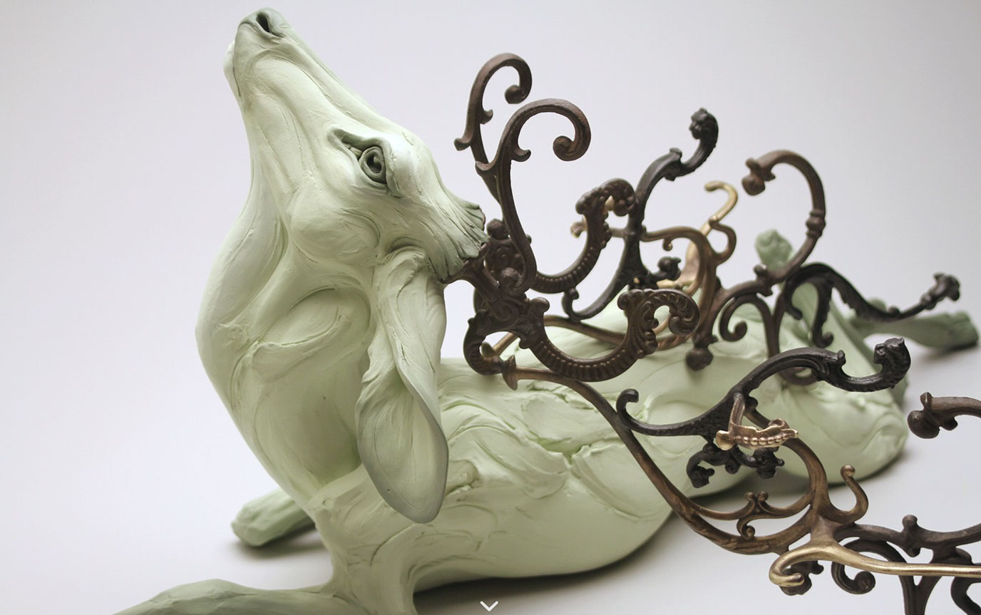 Beth Cavener – sculptures – Obariyon-detail2