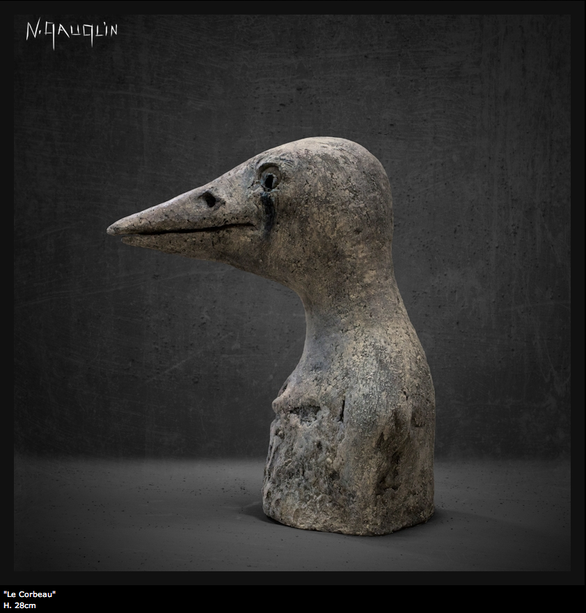 Nathalie Gauglin – Le corbeau – sculptures figuratives