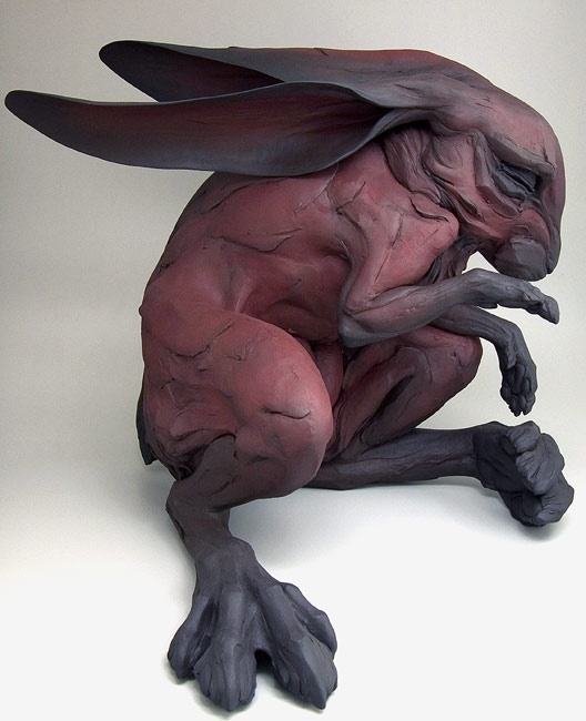 beth cavener stichter sculpture lapin