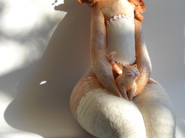 DONNA CON GATTO – Caterina Zacchetti sculpture
