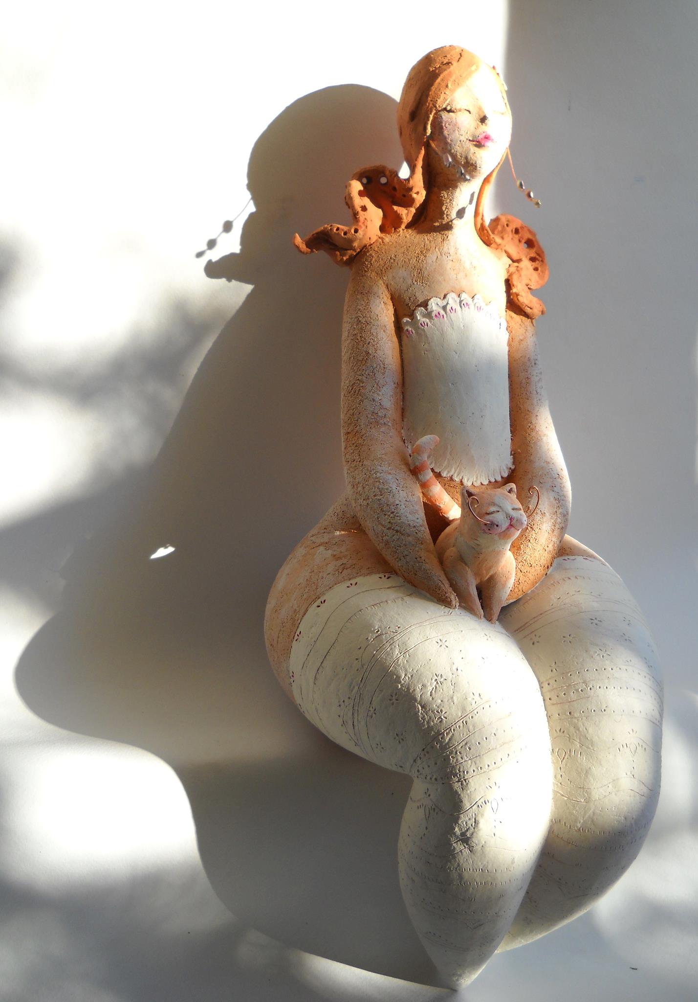 DONNA CON GATTO – Caterina Zacchetti sculpture