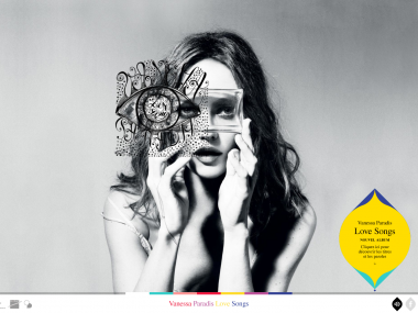 Site responsive design de Vanessa Paradis – scroll horizontal et vertical