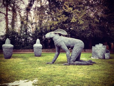 Sophie Ryder Artist – Crawling Lady Hare sculpture