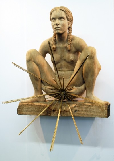 Elisabet Stienstra – Virgin of Light 2011/ Oak and Brass 95x70x120 Private Collection / http://www.elisabetstienstra.com