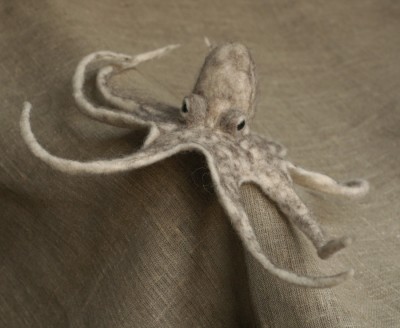 Grisha Dubrovsky – felted octopus / http://www.fadeeva.com/