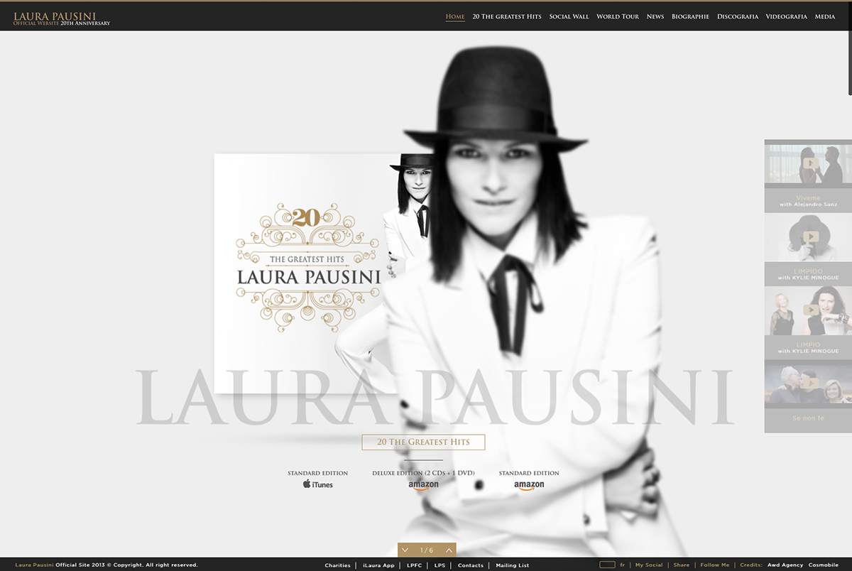 laura pausini – site responsive music