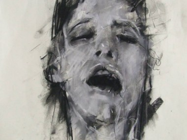 Guy Denning – coming / conte, pastel and chalk on paper 30 x 30 cm – 2013