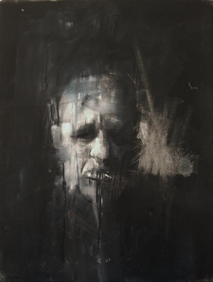 Guy Denning – self-portrait in my favourite, blue, hair shirt