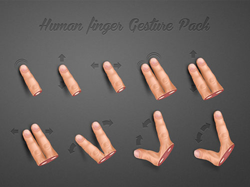10 Sets of Free Gesture Icons To Promote,Demonstrate or Design Multi-Touch Interfaces