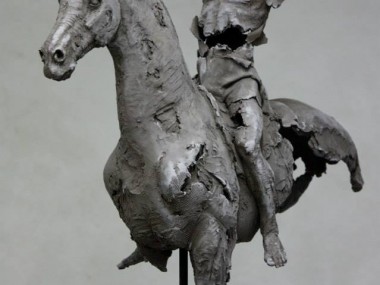Sculpture Christophe Charbonnel, Cavalier III et Cavalier IV originaux terre cuite 2010 –