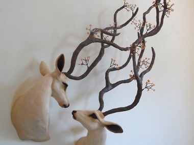 Natasha Cousens – Life’s breath entwined  – Floral animal sculpture