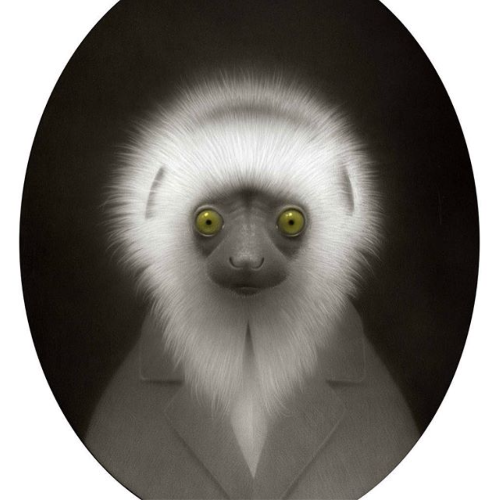 Travis Louie – Lemur Wisdom #pencil #art #drawing #sketch