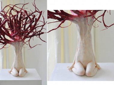 Yui Ishibashi – The tree – 70×51×50cm – steel wire,resin clay -2011