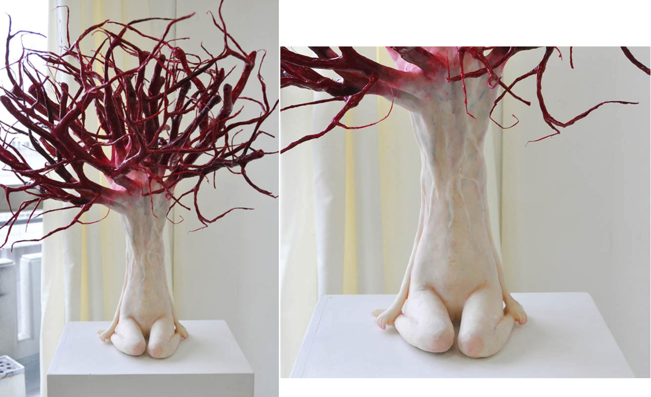 Yui Ishibashi – The tree – 70×51×50cm – steel wire,resin clay -2011