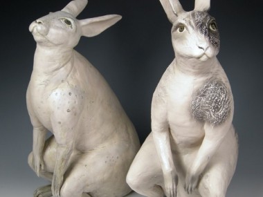 kelly connole-Frances and Franca – ceramic sculpture