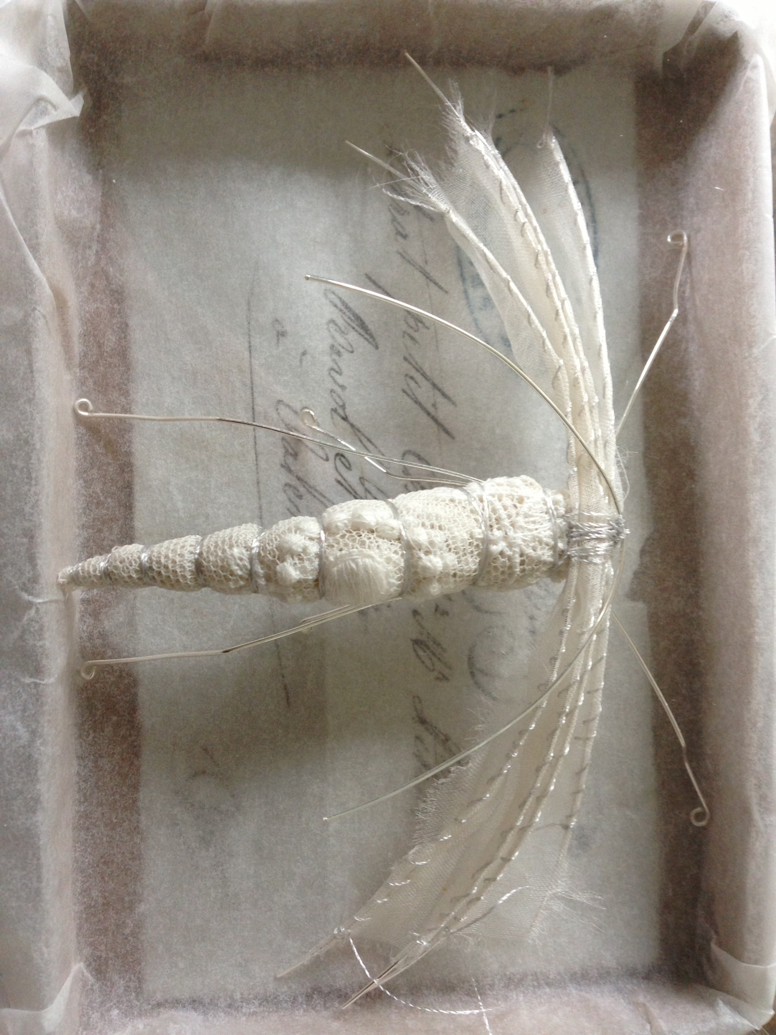 textile art – Script Moth , Caroline Lingwood