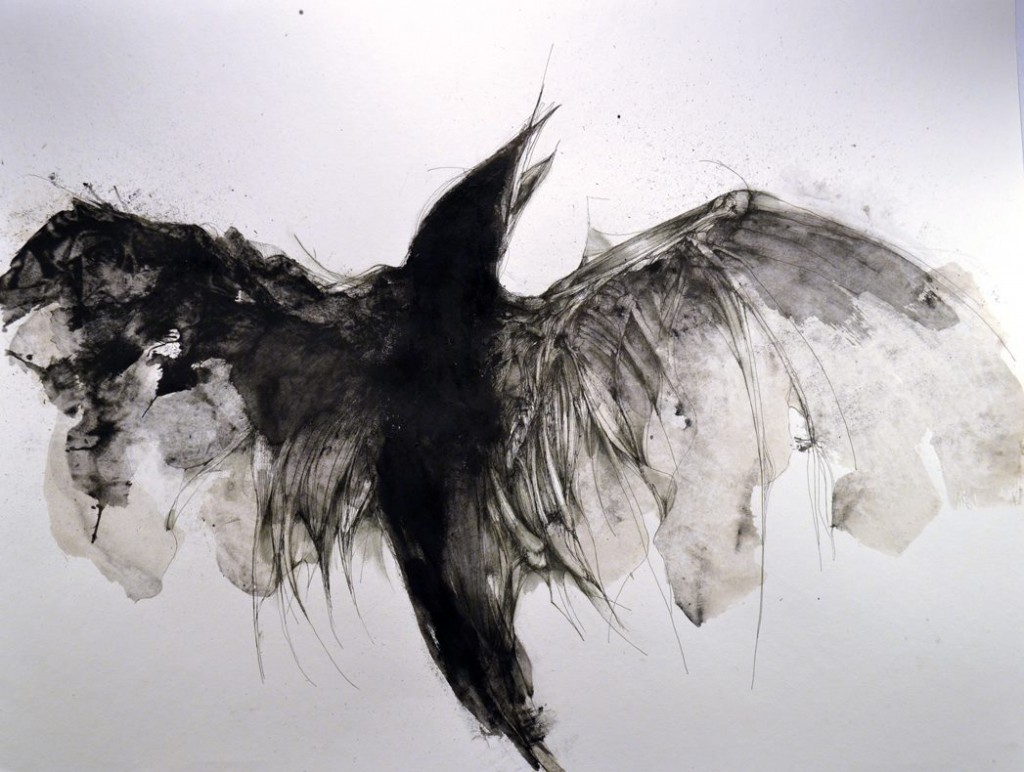 Eric Lacombe - AN018 : 50 x 65 cm : acrylic and pen on paper / 2014