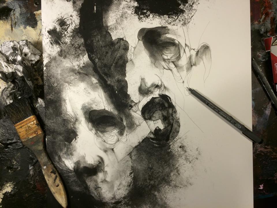 Eric Lacombe – wip painting
