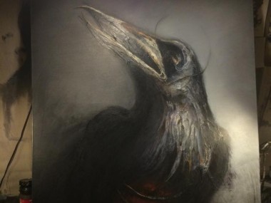 Eric lacombe – peinture corbeau macabre