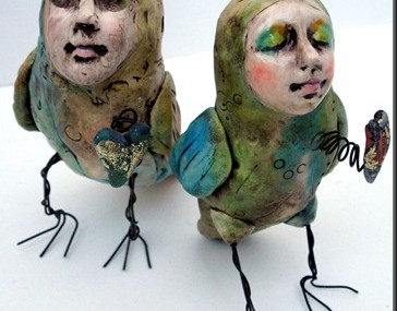 Lisa Renner – BIrd-Peep-duo – art sculpture