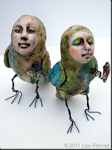 Lisa Renner – BIrd-Peep-duo – art sculpture