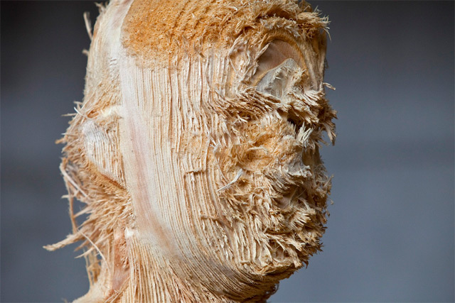 New Distressed Wood Figures by Aron Demetz