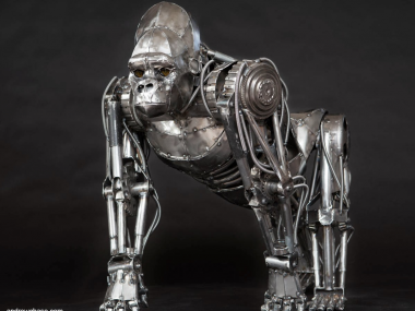 Andrew Chase – Gorilla / Mechanical metal sculpture