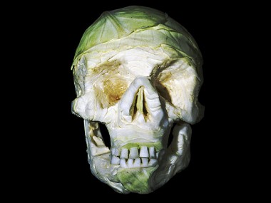 fruit-skull sculptures -Dimitri Tsykalov