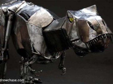 Mechanical metal sculptures – Rex -Andrew Chase