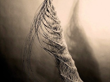 Anne Mudge – Congruence – Steel wire, fiber, pigment and beeswax