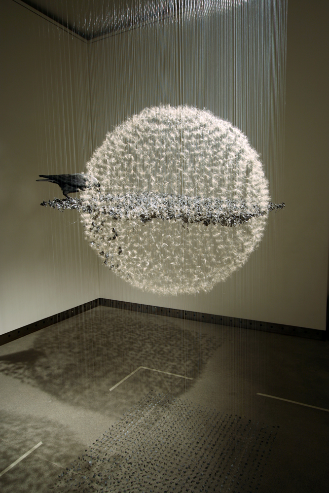 Caire Morgan -apart at the seam1s – aerial taxidermy art