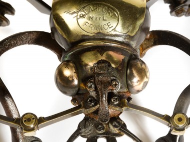 EDOUARD MARTINET – Green Beetle / steampunk sculpture art