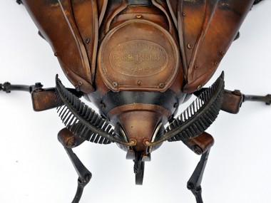 Edouard Martinet – Moth detail – 31x16x7  / steampunk sculpture art