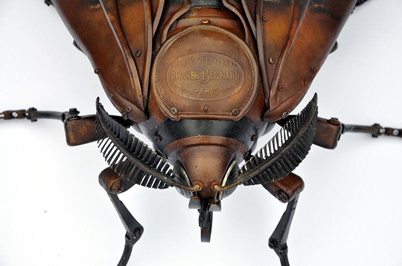 Edouard Martinet – Moth detail – 31x16x7  / steampunk sculpture art