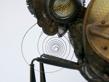 Edouard martinet – Rhinoceros beetle. 13″ x 11″ x 6″  / steampunk sculpture art