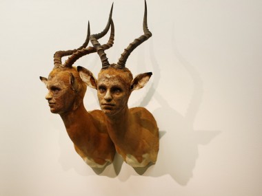 Kate Clark – taxidermie art sculpture animal / Human – cerf