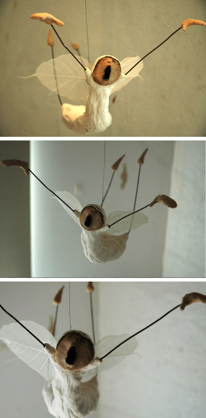 Maria Øverbye -Flyvende engel – sculptures ceramics figuratif