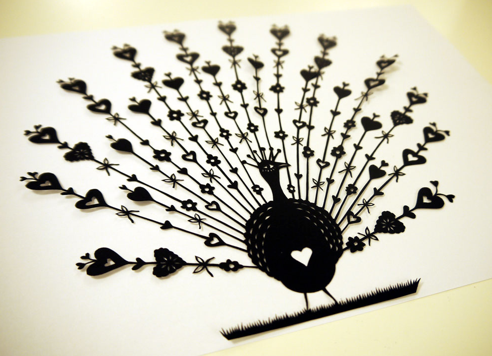 SUZY TAYLOR – Peacock papercut