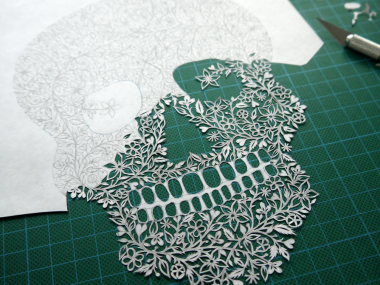 SUZY TAYLOR – skull paper art details