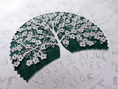 Suzy Taylor – Blossom Tree papercut Art detail