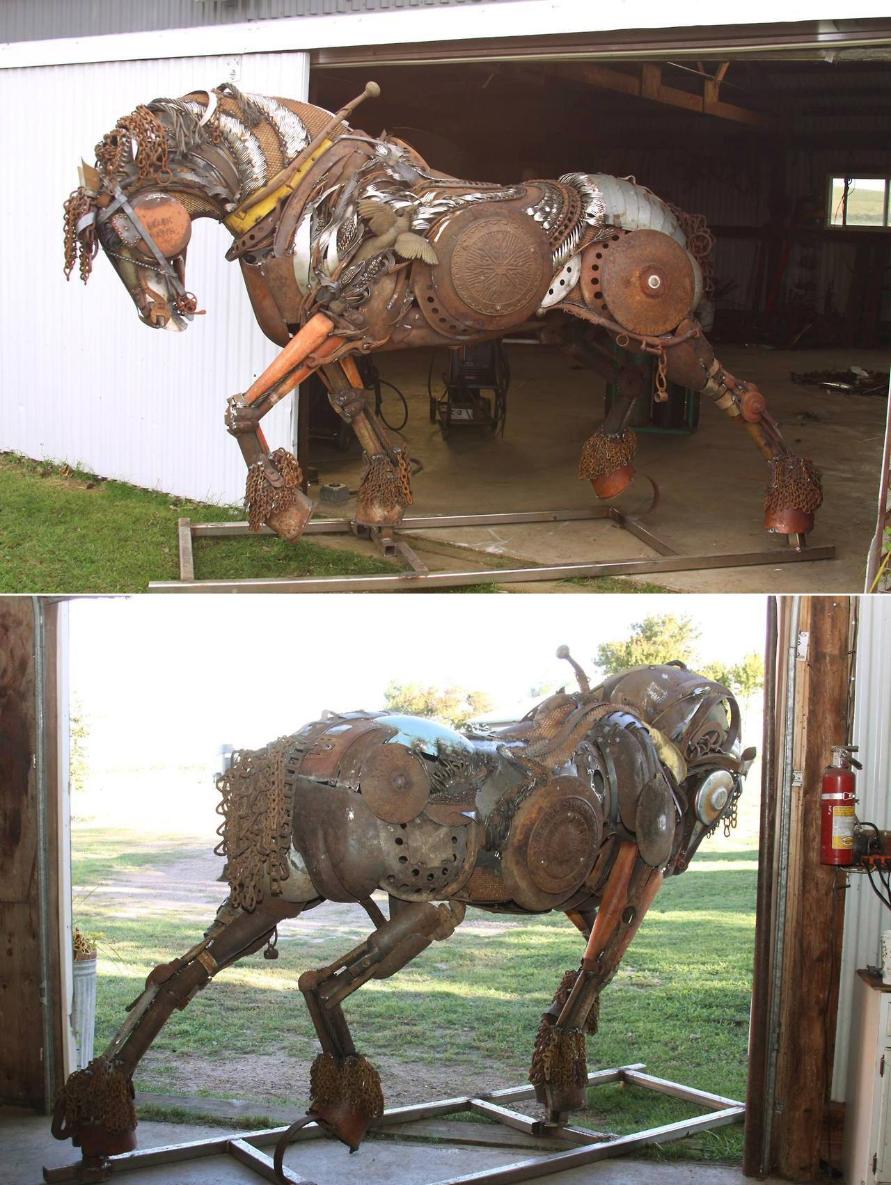 John Lopez Sculptures Steampunk - Draft Horse
