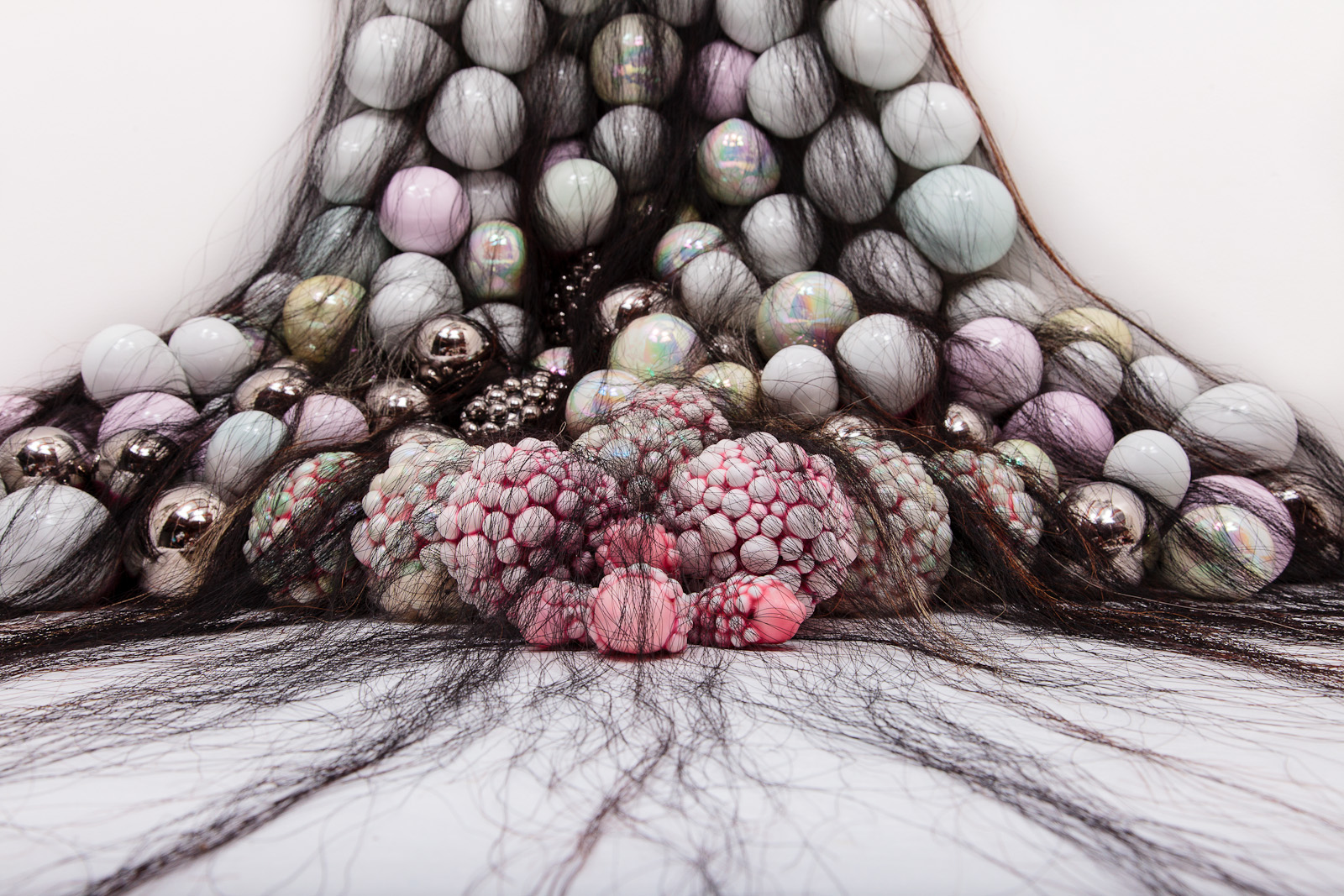 Juz Kitson -Changing Skin (detail) 2013, Southern Ice porcelain / Organic sculptures