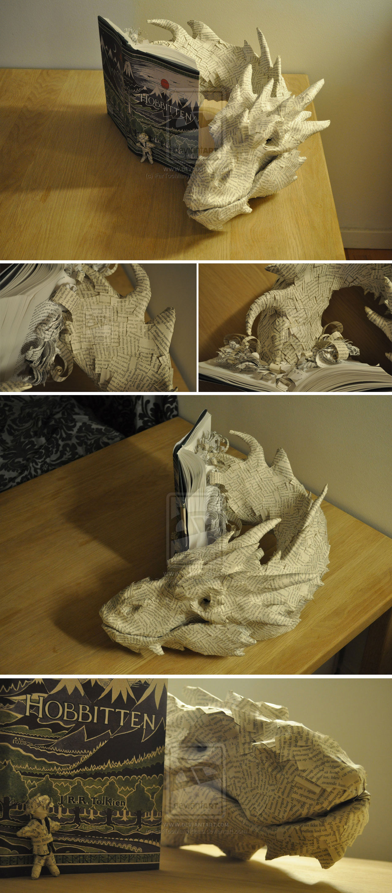 Smaug-dragon fartoomanyideas - Paper-ART Sculpture - Seigneur des anneaux