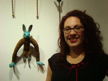 Carisa Swenson and her cool rabbit dolls / portrait