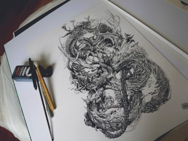 DZO – ink artwork – Artiste
