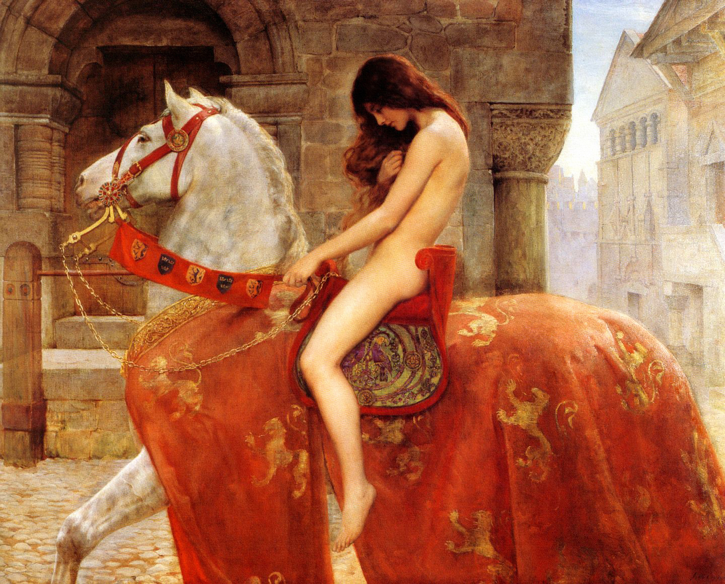 Lady Godiva - (JohnCollier) tableau et légende