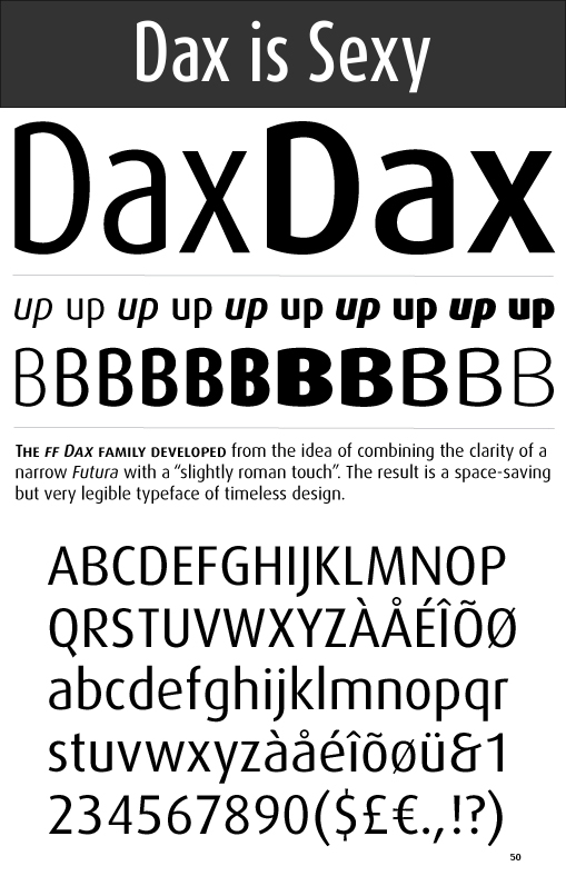 dax font I Love