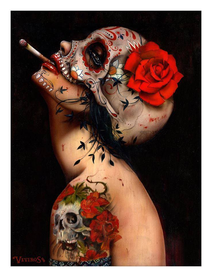 Brian M. Viveros – VIVA LA MUERTE / Paintings